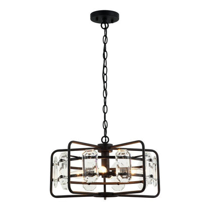4 - Light Golden or Black Modern Crystal Pendant Light - FCHF CITY