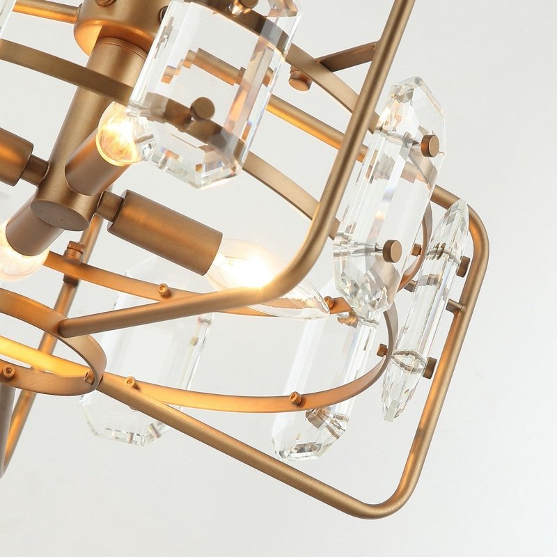 4 - Light Golden or Black Modern Crystal Pendant Light - FCHF CITY