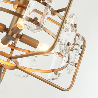 4 - Light Golden or Black Modern Crystal Pendant Light - FCHF CITY