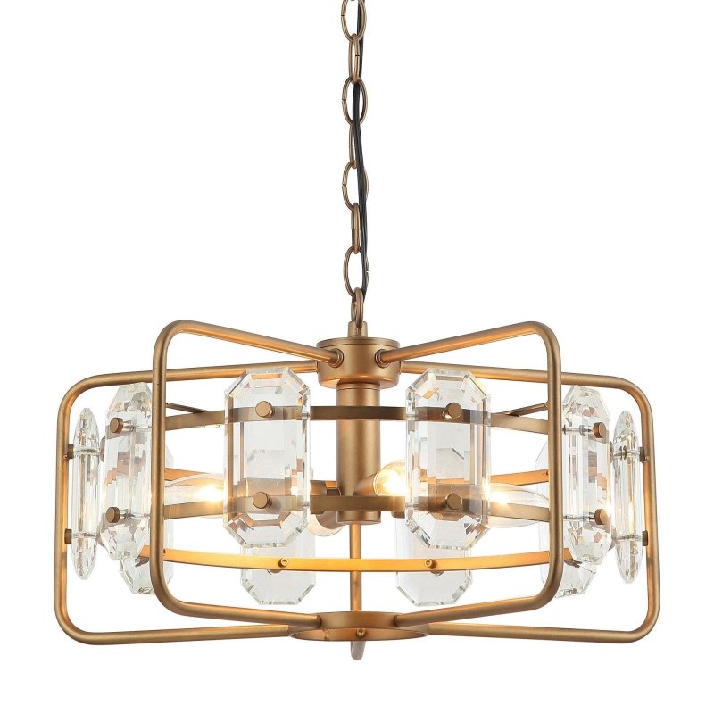 4 - Light Golden or Black Modern Crystal Pendant Light - FCHF CITY