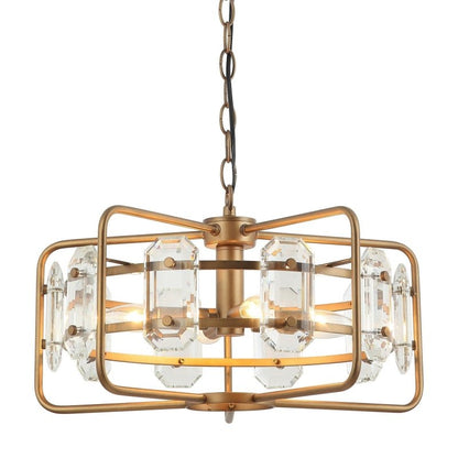 4 - Light Golden or Black Modern Crystal Pendant Light - FCHF CITY