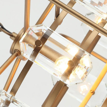 4 - Light Golden or Black Modern Crystal Pendant Light - FCHF CITY