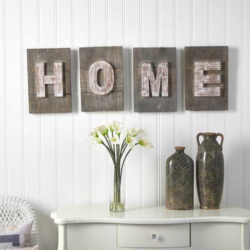 40” Rustic Farmhouse “HOME” Wall Art Decor - FCHF CITY