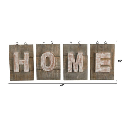 40” Rustic Farmhouse “HOME” Wall Art Decor - FCHF CITY