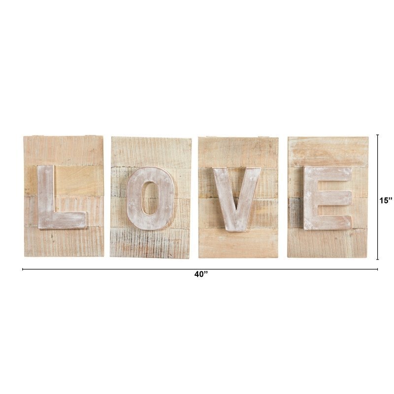 40” Rustic Farmhouse “LOVE” Wall Art Decor - FCHF CITY