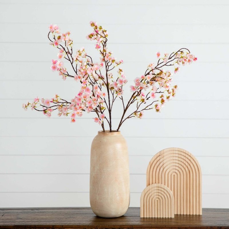 41&quot; Artificial Cherry Blossom Flower Stems - Set of 3 - FCHF CITY