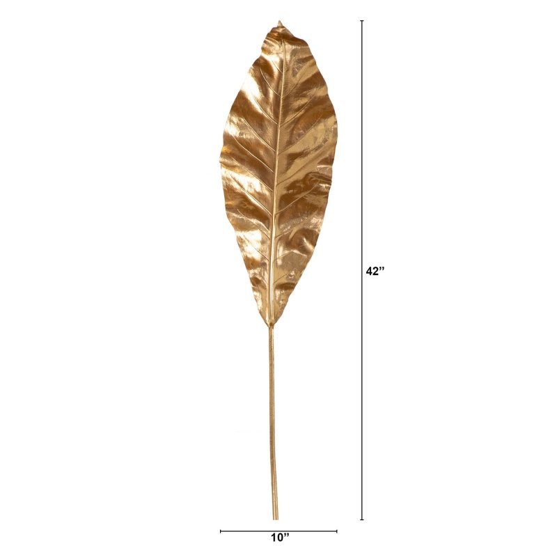 42&quot; Artificial Palm Gold Stems - Set of 3 - FCHF CITY
