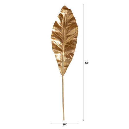 42&quot; Artificial Palm Gold Stems - Set of 3 - FCHF CITY