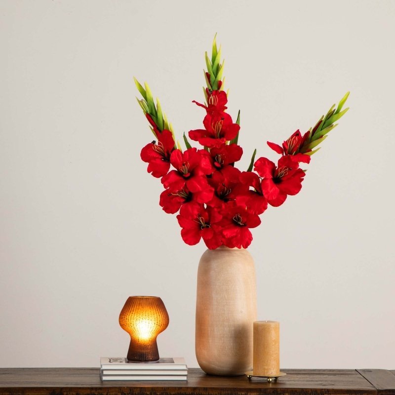 45&quot; Artificial Gladiolus Flower Stems - Set of 3 - FCHF CITY