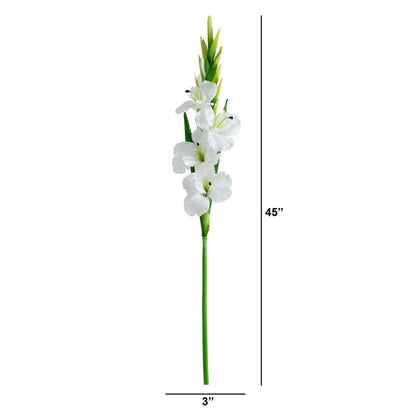 45&quot; Artificial Gladiolus Flower Stems - Set of 3 - FCHF CITY