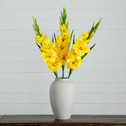 45&quot; Artificial Gladiolus Flower Stems - Set of 3 - FCHF CITY