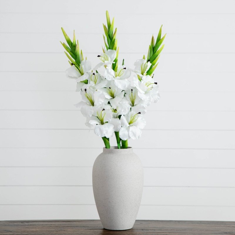 45&quot; Artificial Gladiolus Flower Stems - Set of 3 - FCHF CITY