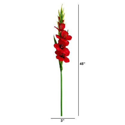 45&quot; Artificial Gladiolus Flower Stems - Set of 3 - FCHF CITY
