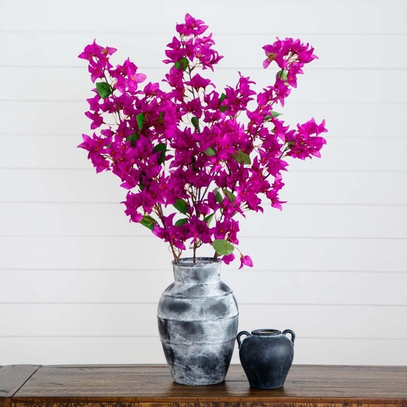 47&quot; Artificial Bougainvillea Flower Stems - Set of 3 - FCHF CITY