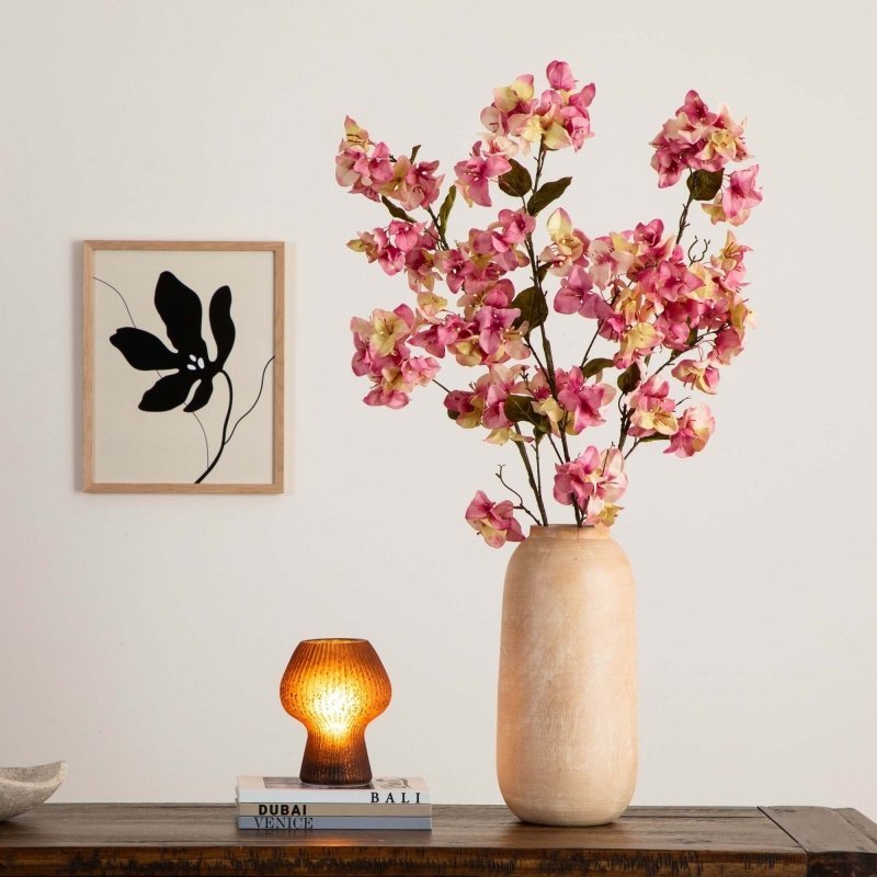 47&quot; Artificial Bougainvillea Flower Stems - Set of 3 - FCHF CITY