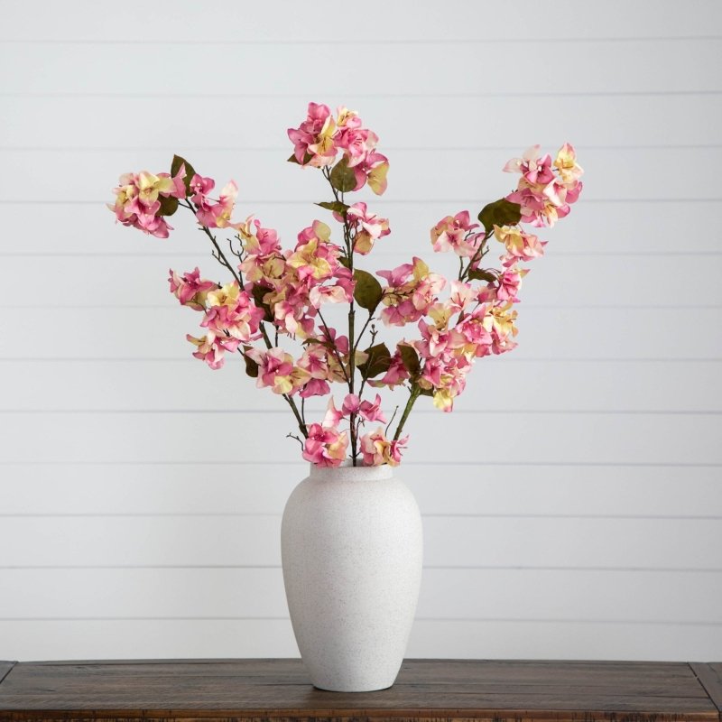 47&quot; Artificial Bougainvillea Flower Stems - Set of 3 - FCHF CITY