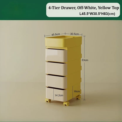 No Odor ABS Rolling Storage Chest with 4 Drawers