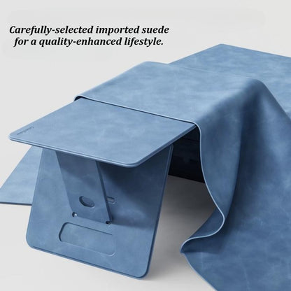 Portable Foldable Lap Desk 4‑Level Height Adjustable Suede Bed Table
