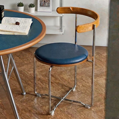 Retro Foldable Stainless Steel Dining Chair