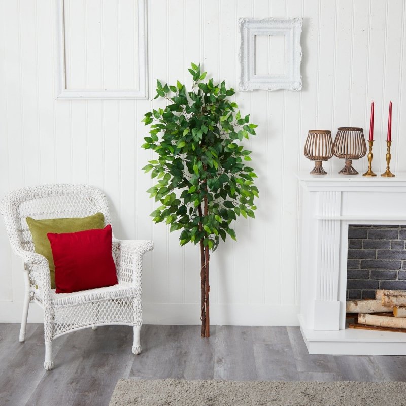 5’ Artificial Double Trunk Ficus Tree (No Pot) - FCHF CITY