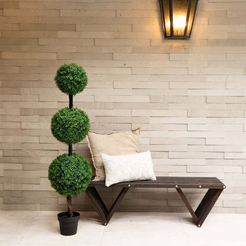 5’ Artificial Triple Ball Boxwood Topiary Tree (Indoor/Outdoor) - FCHF CITY