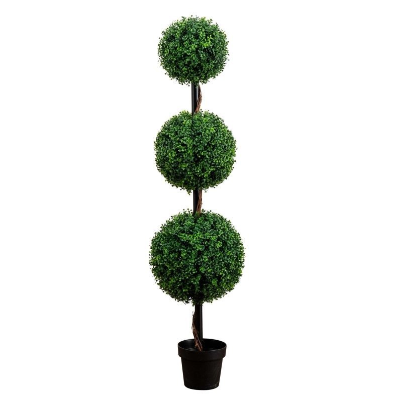 5’ Artificial Triple Ball Boxwood Topiary Tree (Indoor/Outdoor) - FCHF CITY