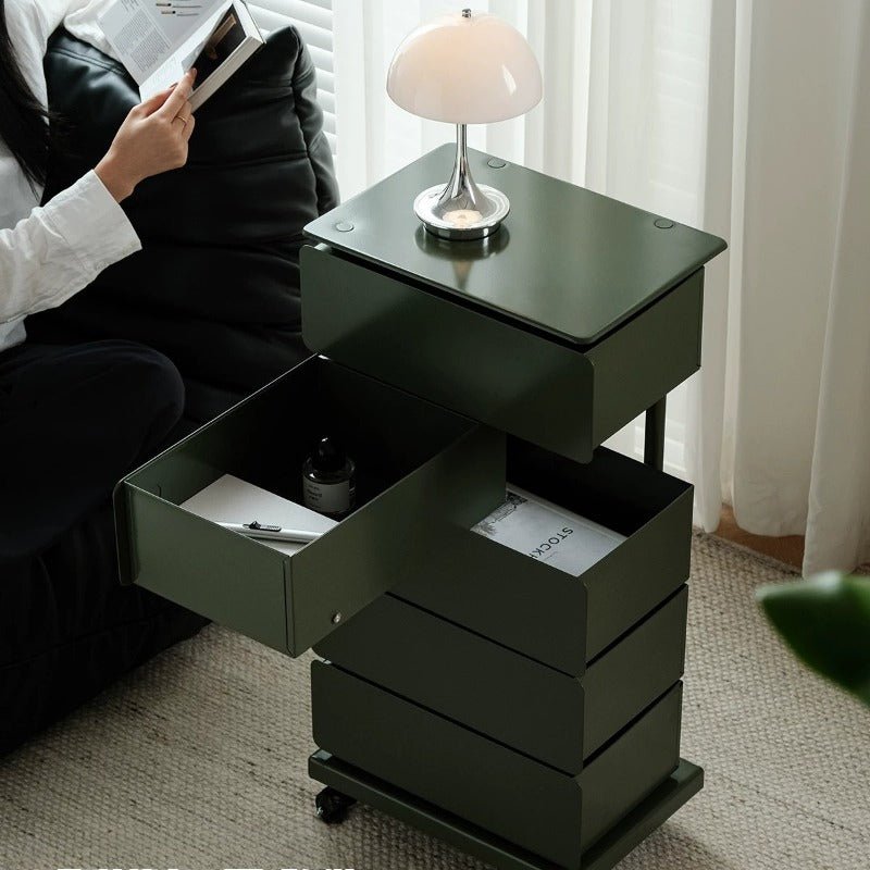 5 - Tier Rotating Tower Storage Cabinet, Multiple Colors Available - FCHF CITY