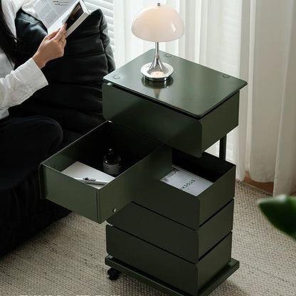 5 - Tier Rotating Tower Storage Cabinet, Multiple Colors Available - FCHF CITY