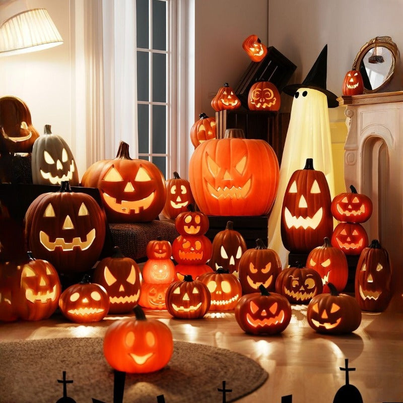 Large Halloween Pumpkin Lantern Decor