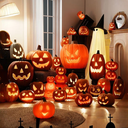 Large Halloween Pumpkin Lantern Decor