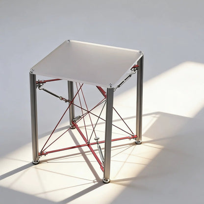 Modern Cable‑Stayed Structure End Table