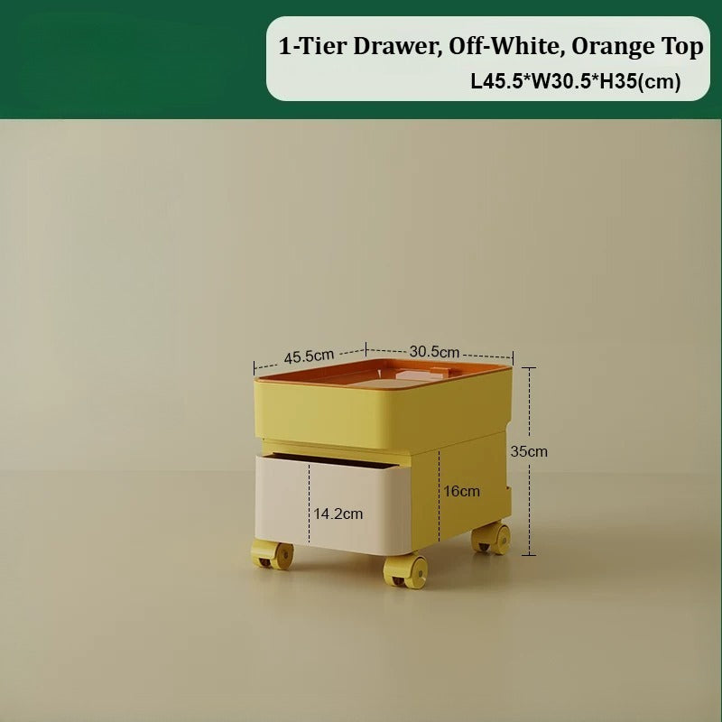 No Odor ABS Rolling Storage Chest with 4 Drawers