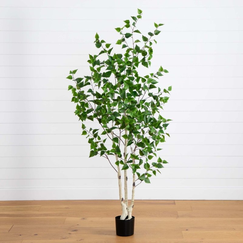 6’ Artificial Birch Tree with Real Touch Leaves - FCHF CITY