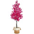6’ Artificial Bougainvillea Tree with Handmade Jute & Cotton Basket - FCHF CITY