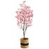 6’ Artificial Cherry Blossom Tree with Handmade Jute & Cotton Basket - FCHF CITY