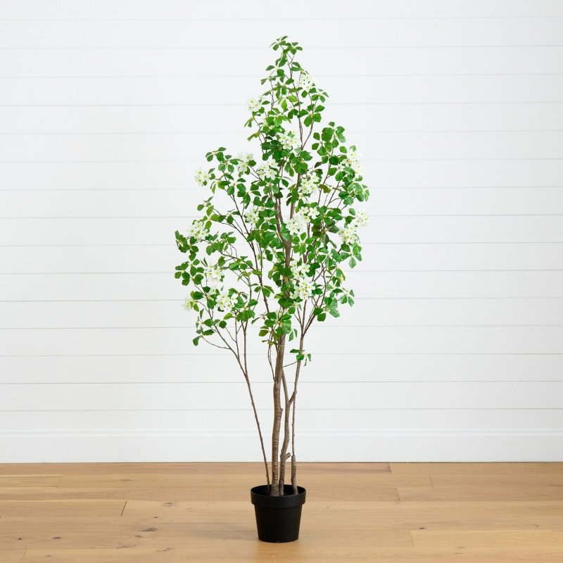 6’ Artificial Dogwood Tree with Real Touch Leaves - FCHF CITY