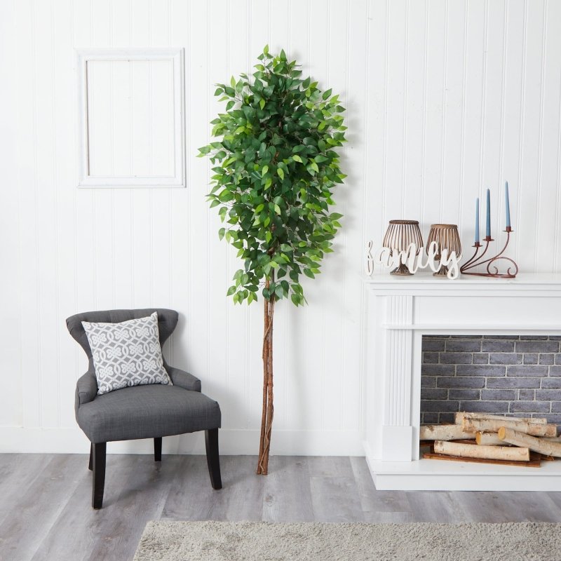 6’ Artificial Double Trunk Ficus Tree (No Pot) - FCHF CITY