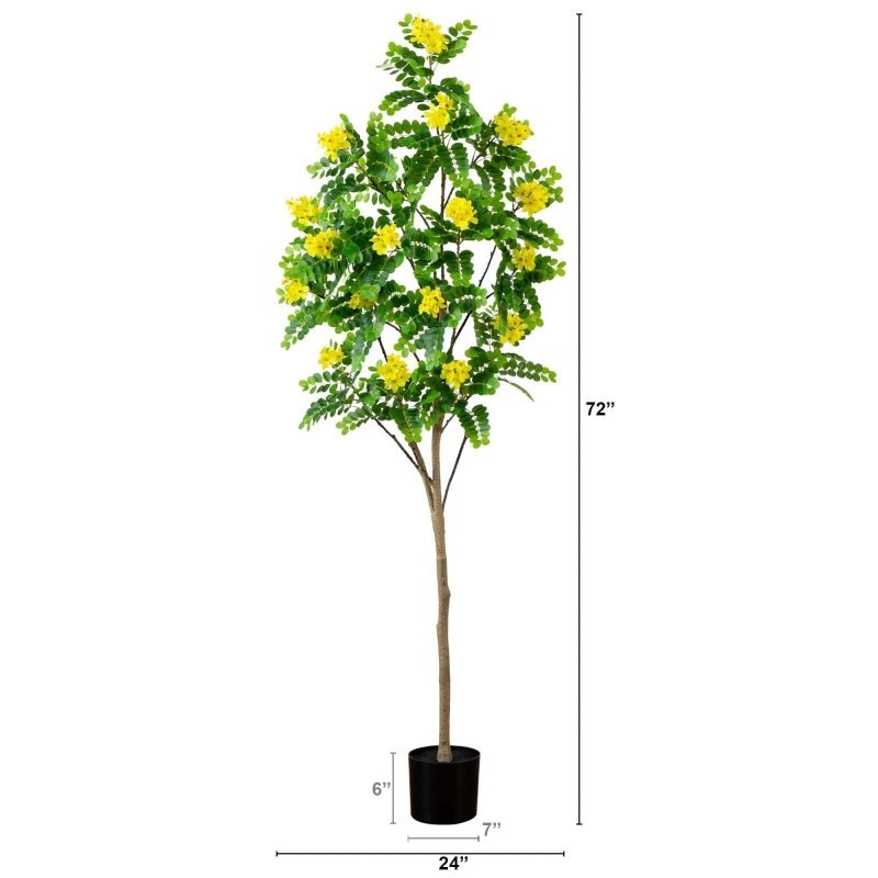 6’ Artificial Flowering Citrus Tree with Real Touch Leaves - FCHF CITY