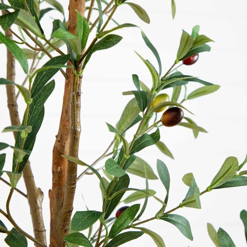 6’ Artificial Olive Tree with Natural Trunk - FCHF CITY