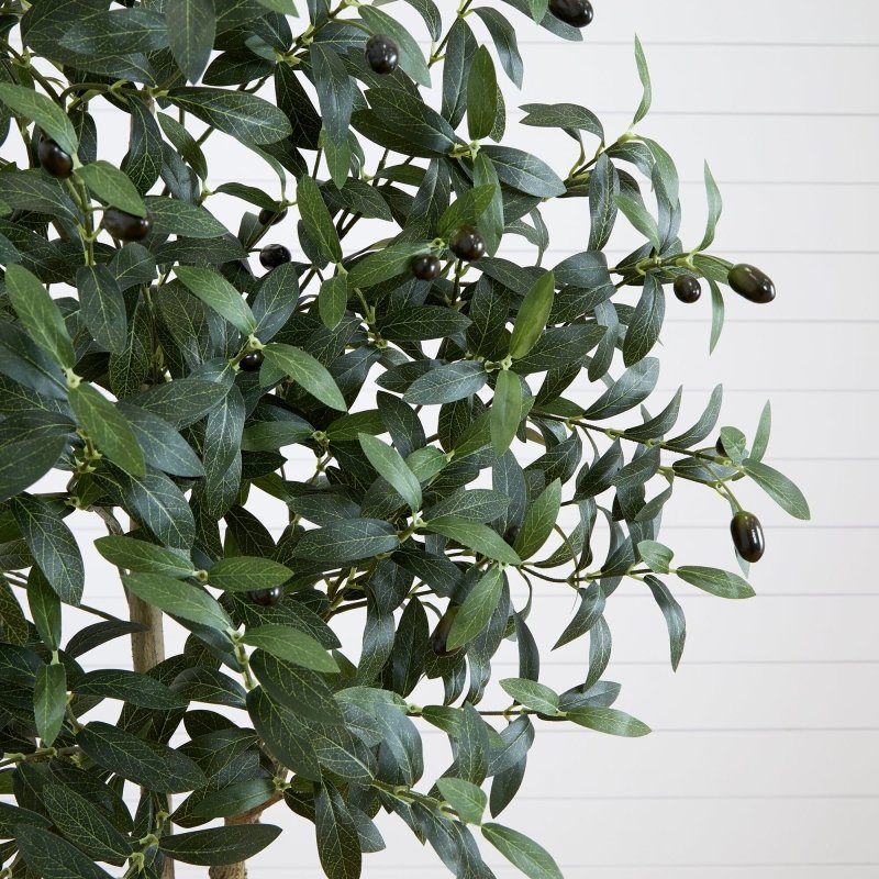 6’ Artificial Olive Tree with White Decorative Planter - FCHF CITY