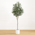 6’ Artificial Olive Tree with White Decorative Planter - FCHF CITY