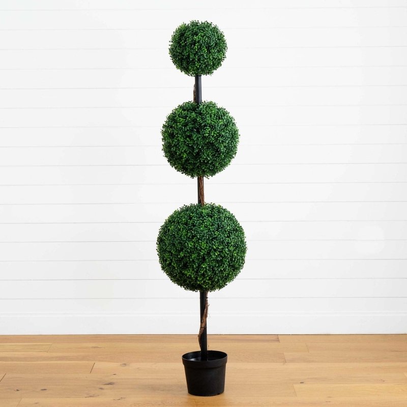6’ Artificial Triple Ball Boxwood Topiary Tree (Indoor/Outdoor) - FCHF CITY
