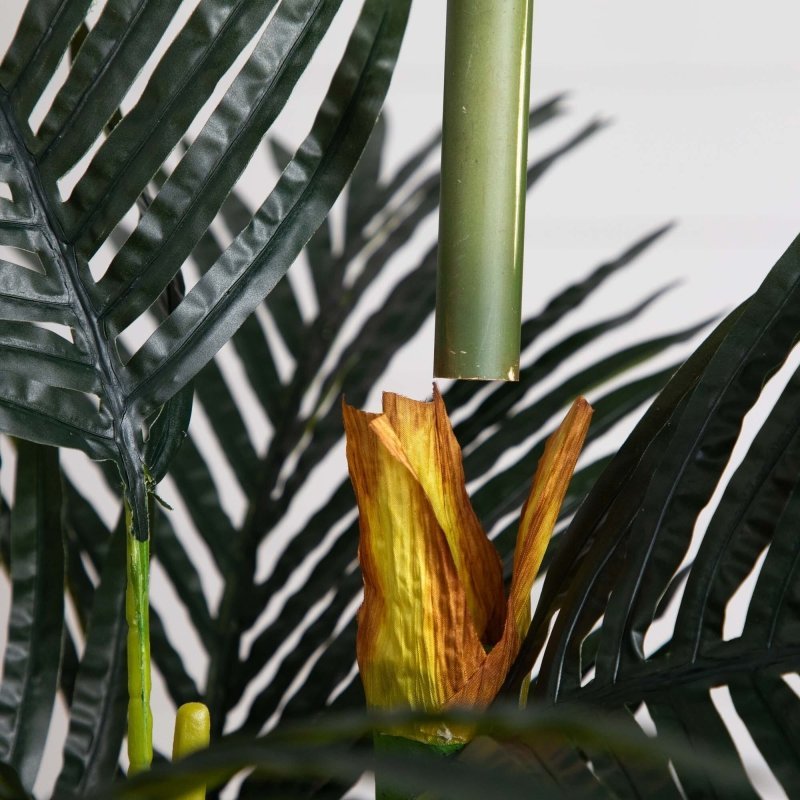 6’ Artificial Triple Stalk Golden Cane Palm Tree - Set of 2 - FCHF CITY
