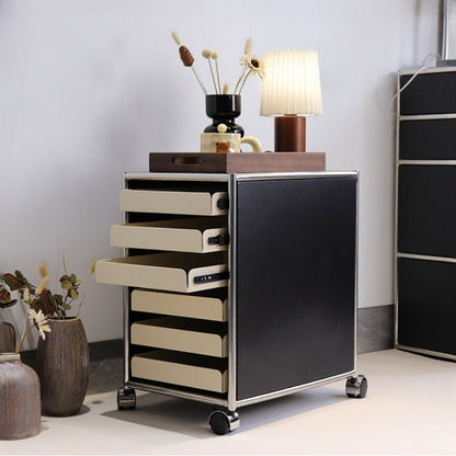 6-Drawer Rolling Side Cabinet Stainless Steel Storage Trolley - FCHF CITY