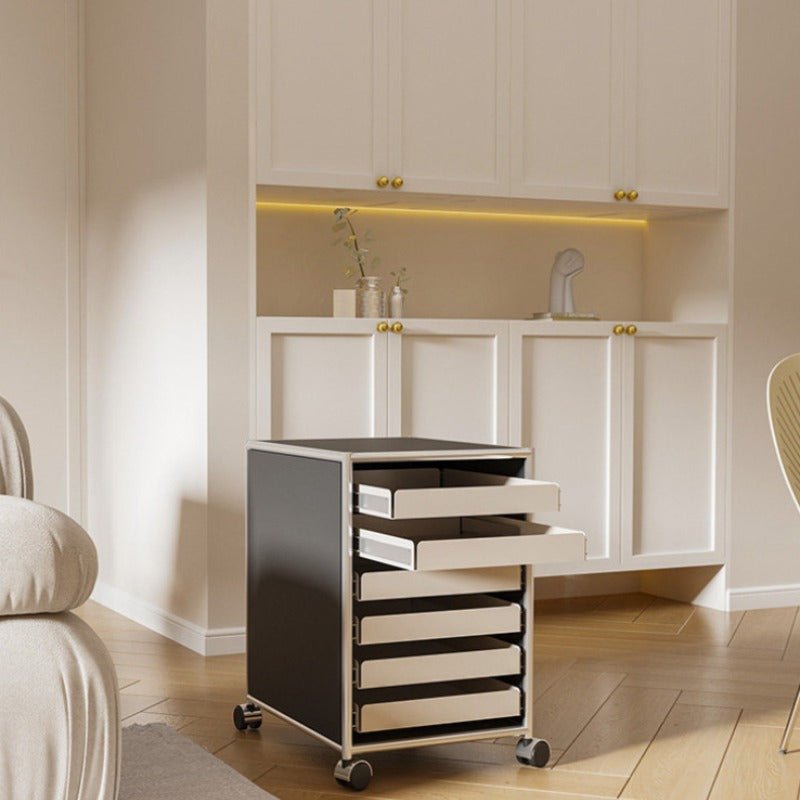 6-Drawer Rolling Side Cabinet Stainless Steel Storage Trolley - FCHF CITY