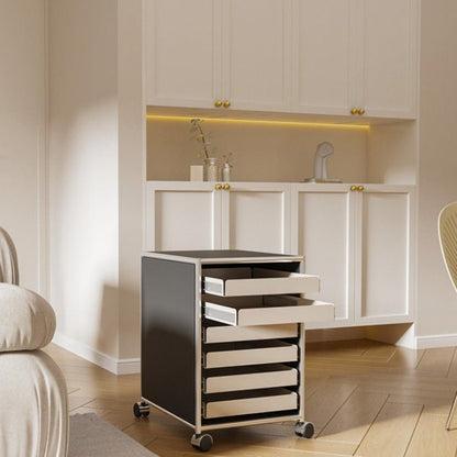 6-Drawer Rolling Side Cabinet Stainless Steel Storage Trolley - FCHF CITY