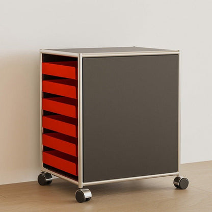 6-Drawer Rolling Side Cabinet Stainless Steel Storage Trolley - FCHF CITY