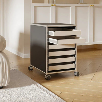6-Drawer Rolling Side Cabinet Stainless Steel Storage Trolley - FCHF CITY