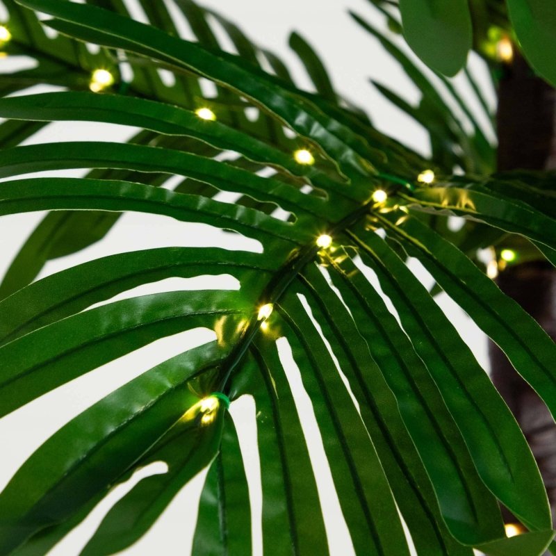 6’ UV Resistant Lighted Artificial Palm Tree with 206 Warm White LED Lights (Indoor/Outdoor) - FCHF CITY