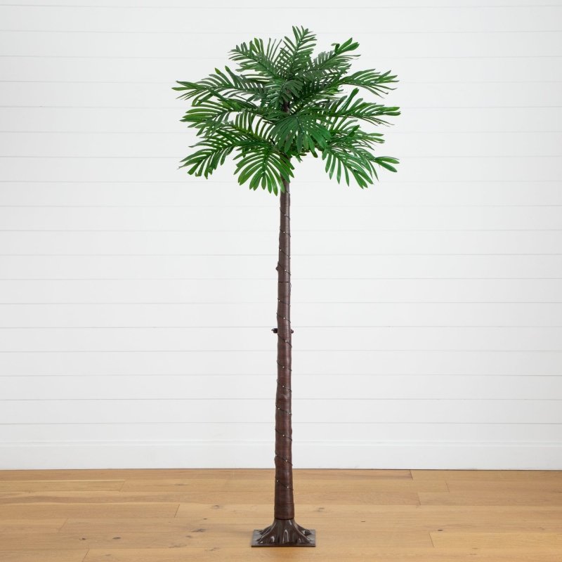 6’ UV Resistant Lighted Artificial Palm Tree with 206 Warm White LED Lights (Indoor/Outdoor) - FCHF CITY